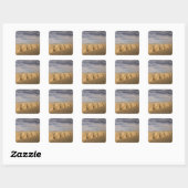 Canada, Saskatchewan, Craik: Hooibalen / Herfst Vierkante Sticker (Vel)