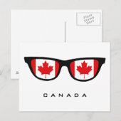 Canada Shades aangepaste tekst & kleur briefkaart (Voorkant / Achterkant)