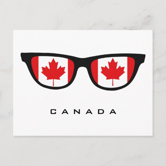Canada Shades aangepaste tekst & kleur briefkaart (Voorkant)