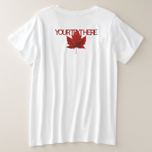 Canada Shirt Plus Grootte T-shirts op maat (Design achterkant)