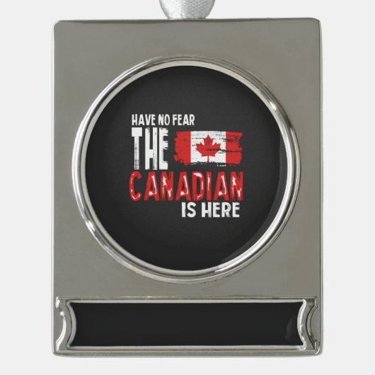 Canada Sieraden Verzilverd Banner Ornament (Voorkant)