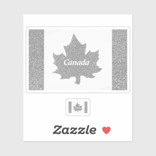 CANADA SILVER STICKER (Vel)