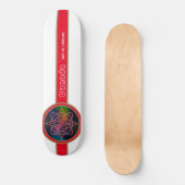Canada sinds 1867 Aurora White Skateboard (Voorkant)