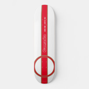 Canada sinds 1867 Aurora White Skateboard