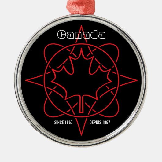 Canada sinds 1867 metalen ornament (Voorkant)