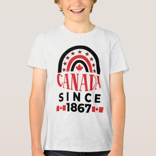 Canada sinds 1867 Tri-Blend shirt (Voorkant)