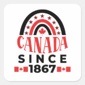 Canada sinds 1867 vierkante sticker (Voorkant)