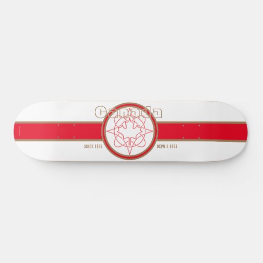 Canada sinds 1867 (Wit) Skateboard (Horizontaal)