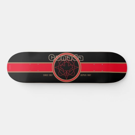 Canada sinds 1867 (Zwart) Skateboard (Horizontaal)