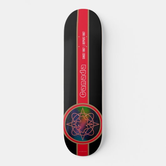 Canada sinds 1867 Zwarte Aurora Skateboard (Voorkant)