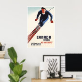Canada Ski Poster Reis Kunst Canadian Pacific Nee (Thuiskantoor)