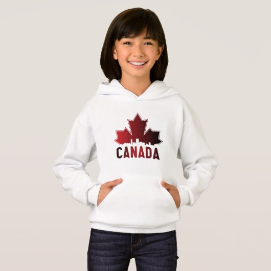 Canada Skyline Gradient Maple Leaf Patriotic (Voorkant volledig)