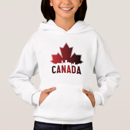 Canada Skyline Gradient Maple Leaf Patriotic (Voorkant)