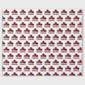Canada Skyline Gradient Maple Leaf Patriotic Cadeaupapier (Vlak)