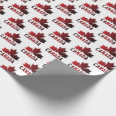 Canada Skyline Gradient Maple Leaf Patriotic Cadeaupapier (Hoek)