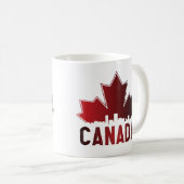 Canada Skyline Gradient Maple Leaf Patriotic Koffiemok (Voorkant rechts)