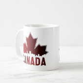 Canada Skyline Gradient Maple Leaf Patriotic Koffiemok (Voorkant links)