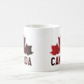 Canada Skyline Gradient Maple Leaf Patriotic Koffiemok (Center)