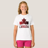 Canada Skyline Gradient Maple Leaf Patriotic T-shirt (Voorkant volledig)
