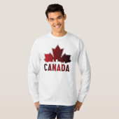 Canada Skyline Gradient Maple Leaf Patriotic T-shirt (Voorkant volledig)