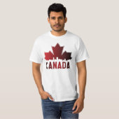 Canada Skyline Gradient Maple Leaf Patriotic T-shirt (Voorkant volledig)