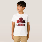 Canada Skyline Gradient Maple Leaf Patriotic T-shirt (Voorkant volledig)