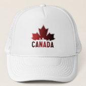 Canada Skyline Gradient Maple Leaf Patriotic Trucker Pet (Voorkant)