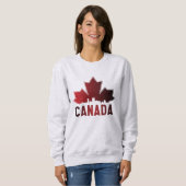 Canada Skyline Gradient Maple Leaf Patriotic Trui (Voorkant volledig)