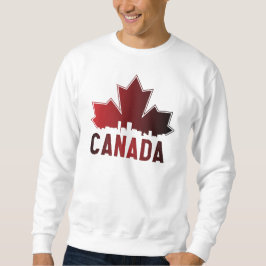 Canada Skyline Gradient Maple Leaf Patriotic Trui