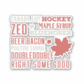 Canada Slang Subway Art Car Vinyl Sticker (Voorkant)