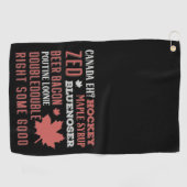 Canada Slang Subway Art Golfhanddoek (Horizontaal)