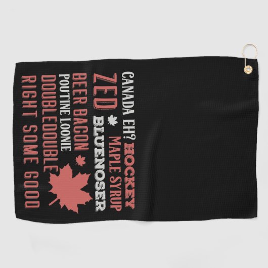 Canada Slang Subway Art Golfhanddoek (Horizontaal)