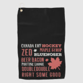 Canada Slang Subway Art Golfhanddoek (Voorkant)