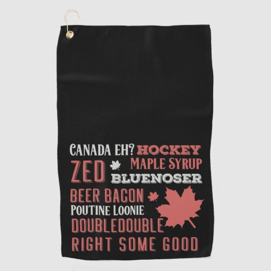 Canada Slang Subway Art Golfhanddoek (Voorkant)