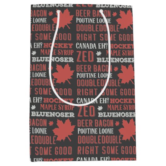 Canada Slang Subway Art Medium Cadeauzakje (Voorkant)