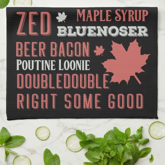 Canada Slang Subway Art Theedoek (Gevouwen)