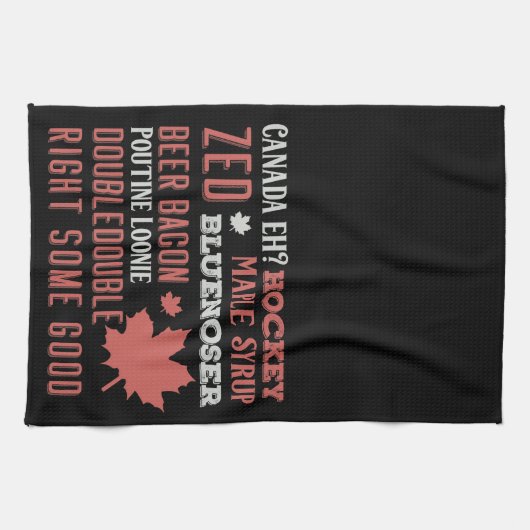 Canada Slang Subway Art Theedoek (Horizontaal)