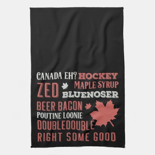 Canada Slang Subway Art Theedoek (Verticaal)