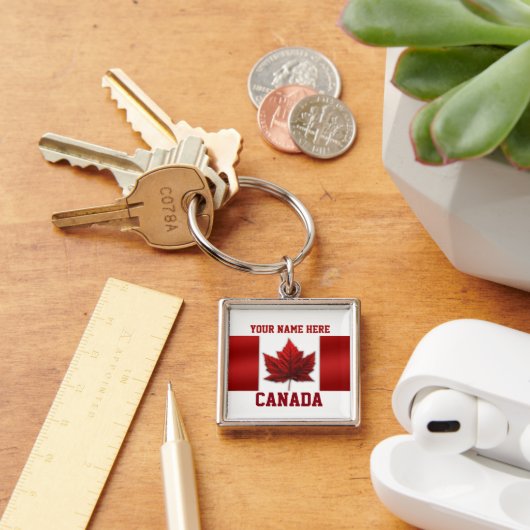 Canada-sleutelhanger Gepersonaliseerde Canada-sleu Sleutelhanger (Bureau)