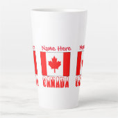 Canada Sneeuw Canadese Vlag Rood Gepersonaliseerd Latte Mok (Voorkant)