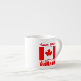 Canada Sneeuw Canadese Vlag Rood Personalisatie Espresso Kop