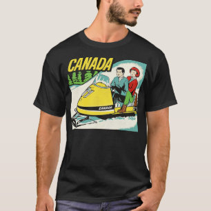  Canada Snowmobiling Tourist Travel Souveni T-shirt