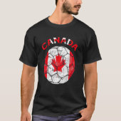 Canada Soccer 2022 Kinder canadese vlag voor Footb T-shirt (Voorkant)