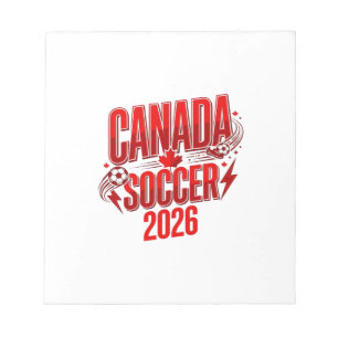Canada Soccer 2026 Voetbal Vet Land Typografie  Notitieblok