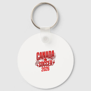 Canada Soccer 2026 Voetbal Vet Land Typografie Sleutelhanger