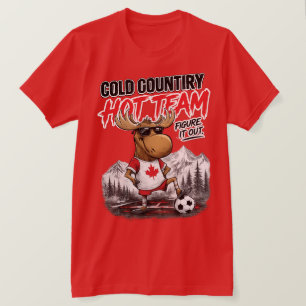 Canada Soccer Fan Grappige Eland T-Shirt