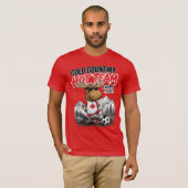 Canada Soccer Fan Grappige Eland T-Shirt (Voorkant volledig)
