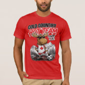 Canada Soccer Fan Grappige Eland T-Shirt (Voorkant)