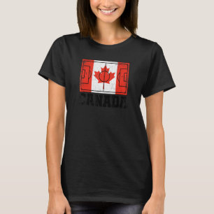Canada Soccer Field Country Flag Canadian Pride T-shirt