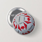 CANADA SOCCER PIN RONDE BUTTON 5,7 CM (Voorkant /achterkant)